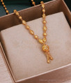 Traditional Golden Beads Design Small Pendant Chain Without Stone SMDR2352