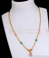 Big Green Pink Stone Pendant Golden Beads Chain Collections SMDR2355