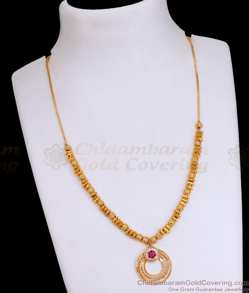 Beautiful Ad Stone Gold Plated Modern Necklace Shop Online SMDR2356