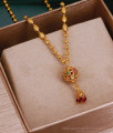 Unique Multi Stone Ball Gold Imitation Pendant Short Chain SMDR2360