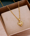 Buy Attractive Gold Imitation Heart Pendant With Twisted Chain SMDR2389