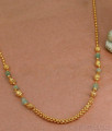 Premium Gold Plated Short Chain With Blue Gemstone For Women SMDR2394