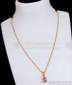 Buy Semi Precious Pink Stone Necklace Gold Chain SMDR2399