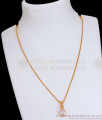 Single White Gemstone Gold Imitation Pendant Chain SMDR2400