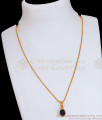 Simple Stone Pendant Necklace 1 Gram Gold Jewellery SMDR2402