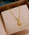 Small Floral Gold Locket With Thin Chain For Daily Use SMDR2403