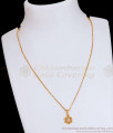 Small Floral Gold Locket With Thin Chain For Daily Use SMDR2403