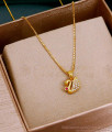 One Gram Gold Small Swan Locket Chain With Stone SMDR2405