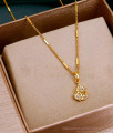 College Wear Cute Leaf Pendant Gold Imitation Necklace SMDR2409