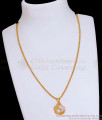 Stylish Gold Medium Pendant Chain White Stone Design SMDR2412