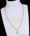 Real Gold Design Star Pendant White Stone Design With Chain SMDR2414