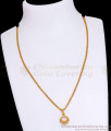 22K Gold Tone Diamond Pendant With Chain For College Wear SMDR2427