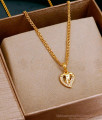 Heart Shaped Locket Gold Plated Necklace Without Stone SMDR2428