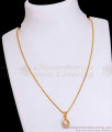 Simple Gold Design White Stone Pendant Necklace SMDR2441