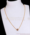 Beautiful Multistone Ball Pendant Thin Gold Chain For Women SMDR2447