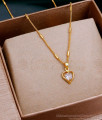 Cute Heart Shaped Gold Locket Chain With Stone SMDR2451