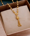 Latest Golden Dotted Beads Short Chain Pearl Jewelry Online SMDR2468