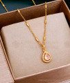 Ad Stone Droplet Pendant Gold Plated Necklace Designs SMDR2485