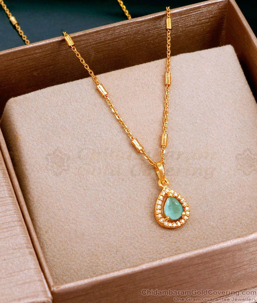 Light Weight Gold Imitation Droplet Pendant Chain SMDR2488