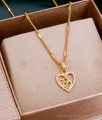 Buy American Diamond Heart Pendant With Gold Chain SMDR2491 