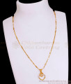 Sleeky Gold Plated Wheat Chain With Heart Pendant SMDR2501