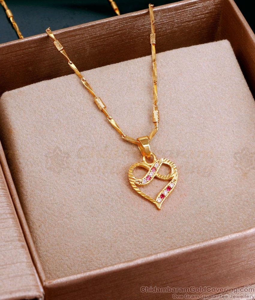 Latest Gold Plated Heart Shaped Locket Chain Online SMDR2502