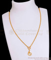 New Model Gold  Ad Stone Pendant Chain For College Wear SMDR2506