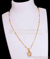 Ruby White Stone Gold Designer Pendant Necklace For Women SMDR2508