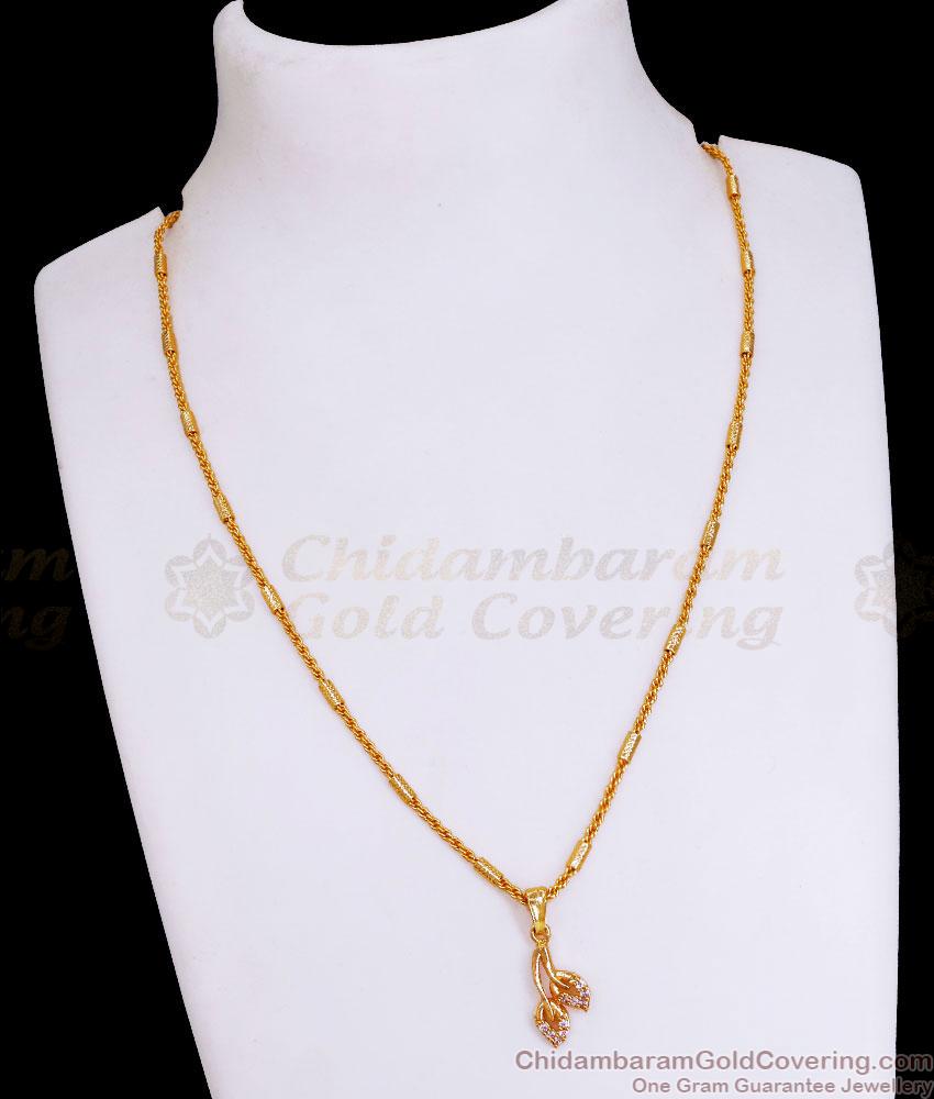 Real Gold Design Gold Plated Pendant With Short Chain SMDR2513