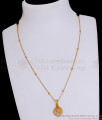 Light Weight Gold Design Ad Stone Pendant With Beads Chain SMDR2520