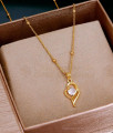 Stylish 1 Gram Gold Swan Pendant With Golden Beads Chain SMDR2532