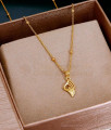 Latest One Gram Gold Pendant With Chain Plain Design SMDR2533