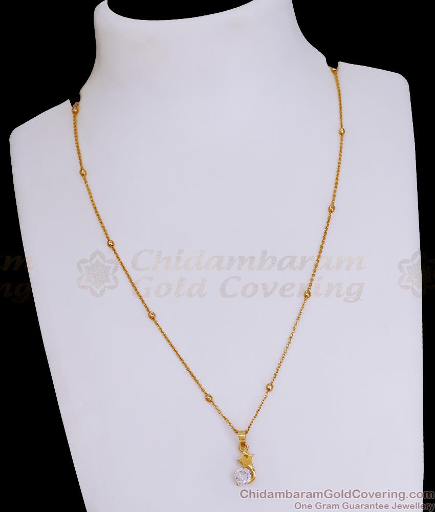 Glittering Star Pendant Chain Simple Necklace Design SMDR2534