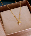 Light Weight Gold Plated Ad Stone Pendant Chain For Girls SMDR2535