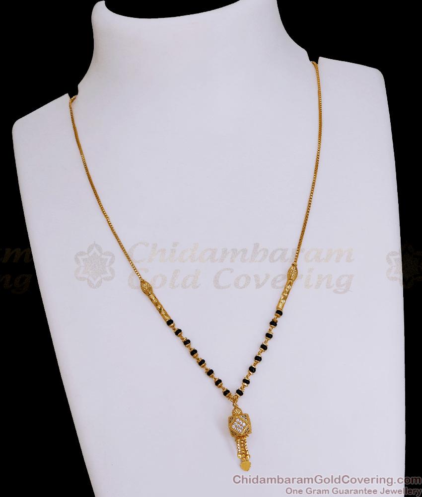 Beautiful Fancy Diamond Pendant Short Mangalsutra Design SMDR2544