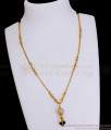 Pure Gold Tone Short Mangalsutra Black Beads Chain Online SMDR2548