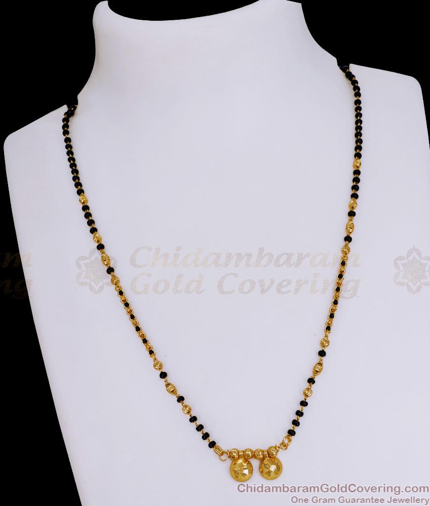 One Gram Micro Gold Plated Thali Short Mangalsutra Chain SMDR2551