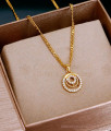 Regular Use 1 Gram Gold Chain With Stone Pendant SMDR2552