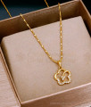 Elegant Flower Design Gold Plated Necklace For Girls SMDR2556