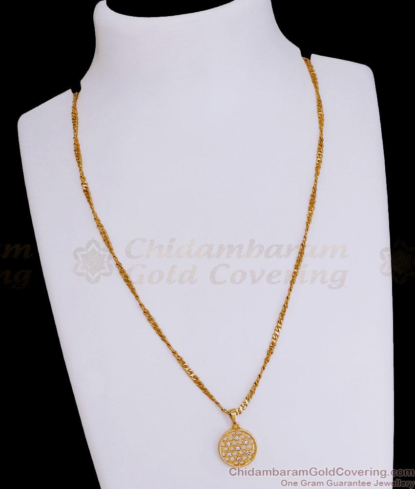 Simple Daily Wear Gold Imitation Pendant Chain Star Design SMDR2558