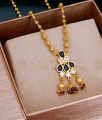 Evil Eye Hanging Stone Pendant Modern Gold Mangalsutra Designs SMDR2575