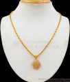 Diamond Collections Gold Plated Short Pendant Chain Designs SMDR607