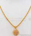 Diamond Collections Gold Plated Short Pendant Chain Designs SMDR607