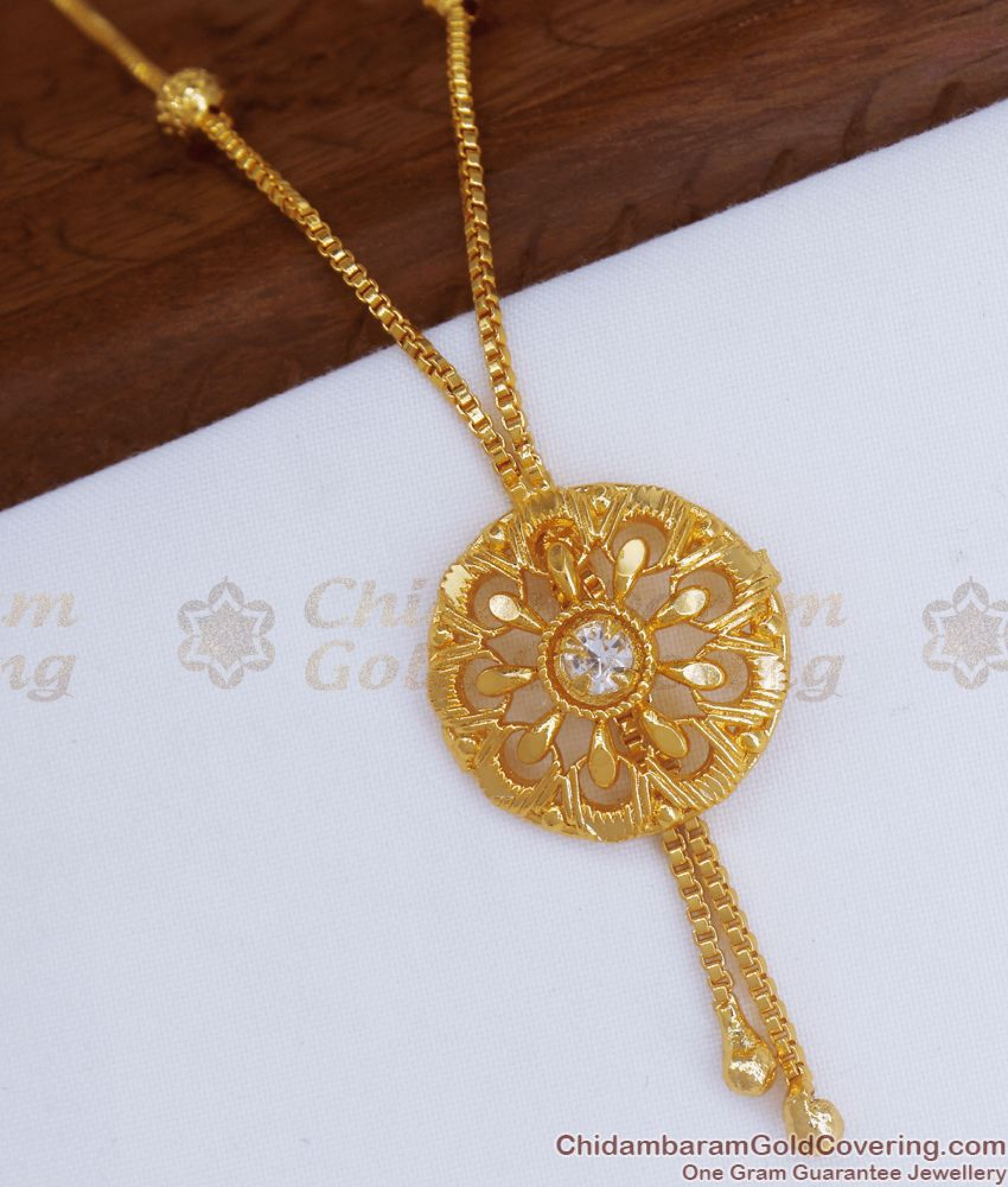 One Gram Gold Pendant Chain Light Weight Collection SMDR835