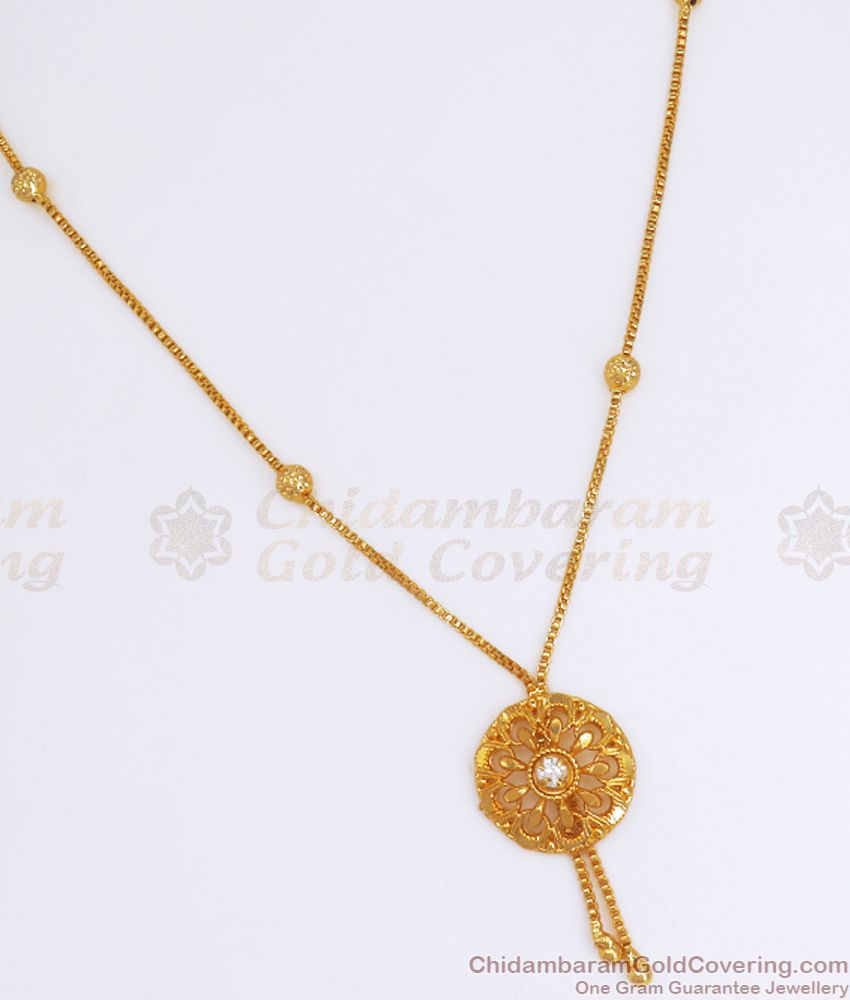 One Gram Gold Pendant Chain Light Weight Collection SMDR835