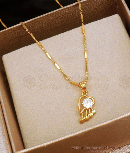 Gold chain with sales heart dollar