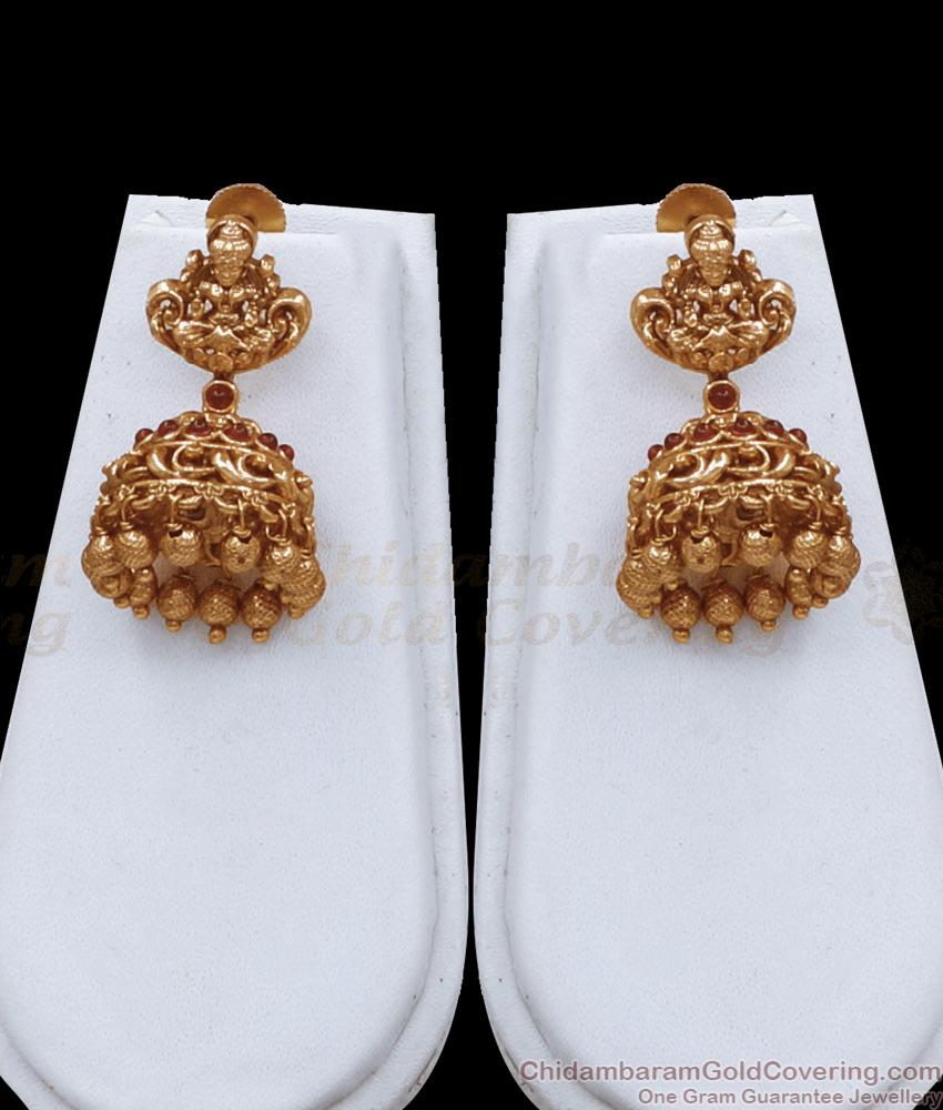 High Quality Nagas Antique Long Haram Lakshmi Peacock Design With Jhumkas ANTQ1084