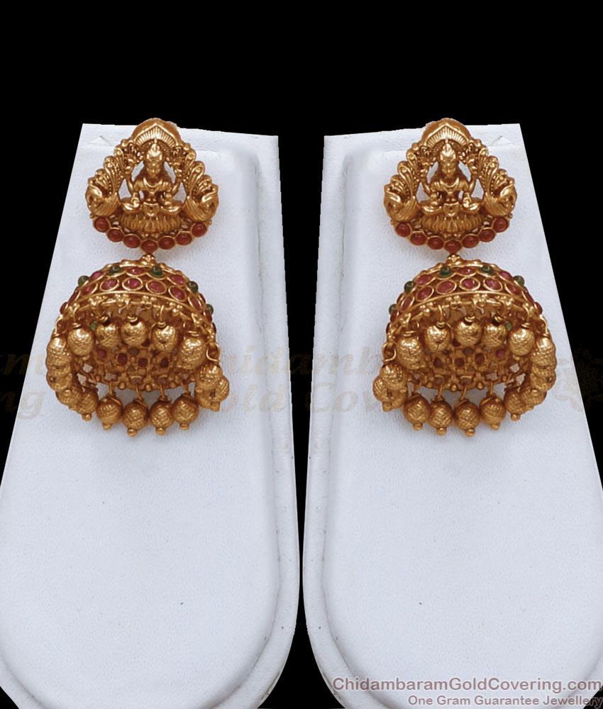 Majestic Lakshmi Design Antique Temple Jewellery Haram Set for Marriage ANTQ1087