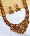 Premium South Indian Long Antique Haram Earring Bridal Combo ANTQ1088