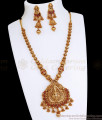 TNL1098 - New Antique Gold Long Necklace Set For Women Wedding Bridal